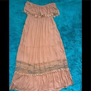 Off the shoulder flow dress